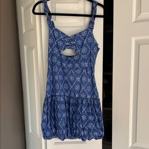 Zara Blue and White Mini Dress